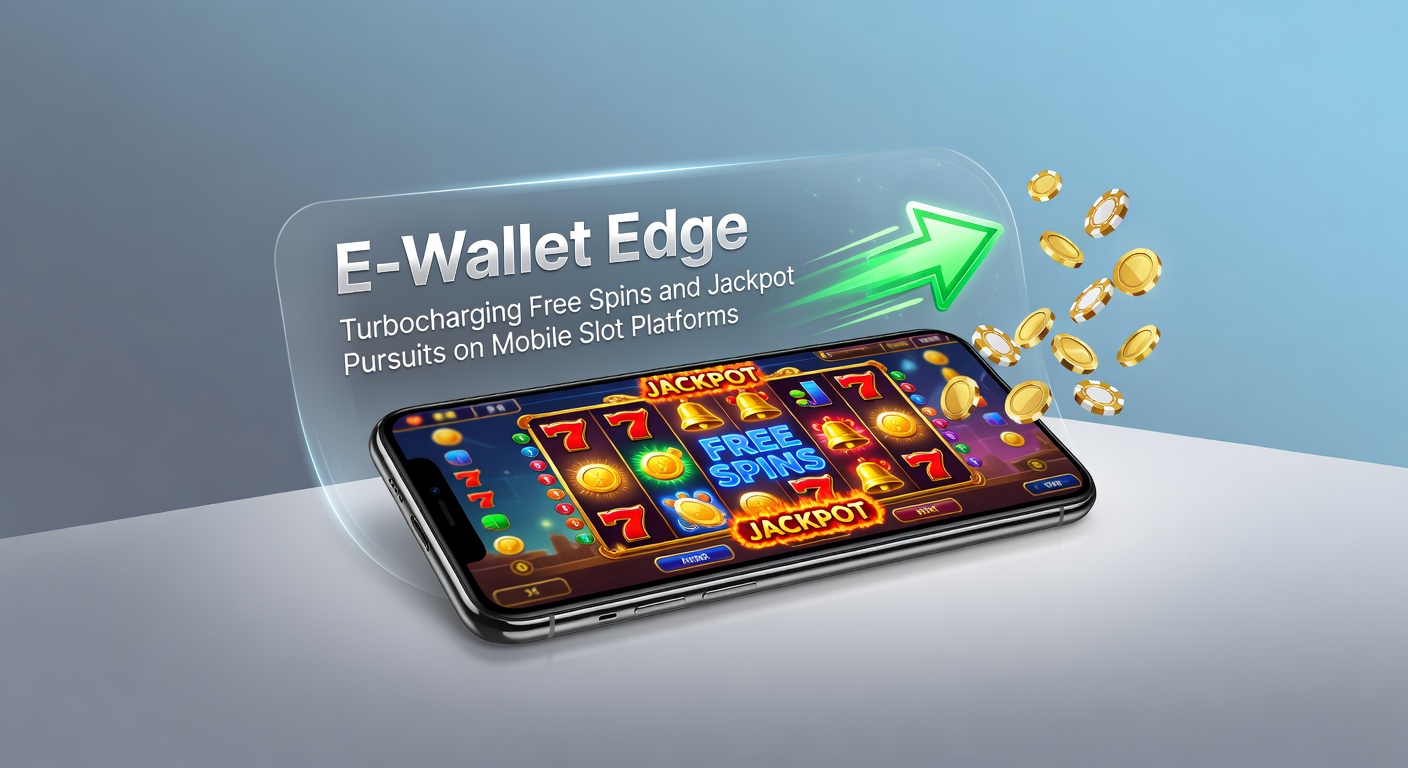 Mobiele speler die e-wallet gebruikt voor snelle deposit op een slotplatform, met free spins en jackpot tellers zichtbaar op het scherm