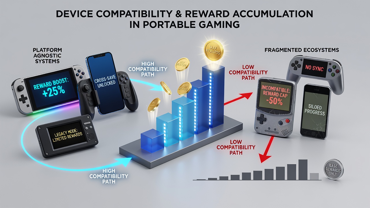 Vergelijking van gameprestaties op verschillende mobiele apparaten met focus op beloningsindicatoren