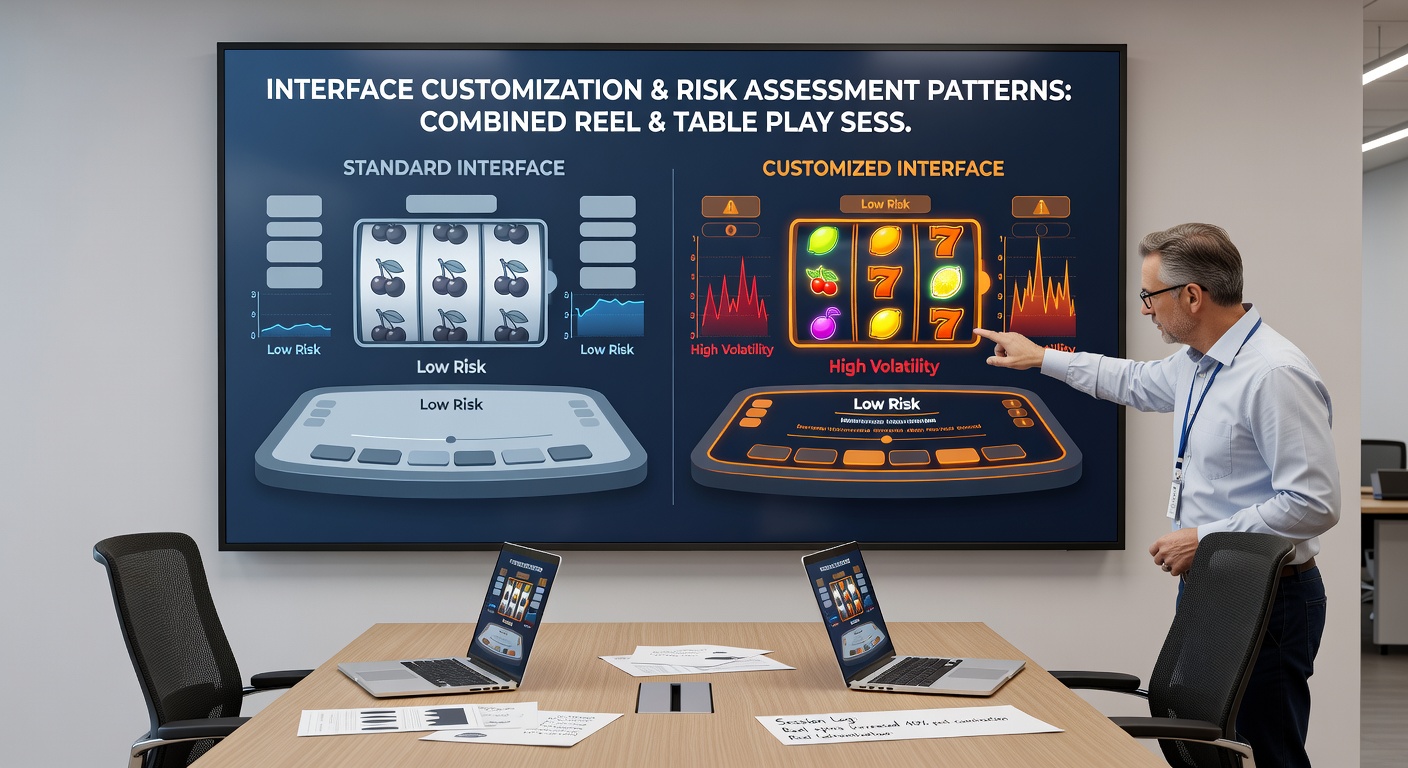 Mobiel scherm met aangepaste interface voor hybride reel- en tafelspellen