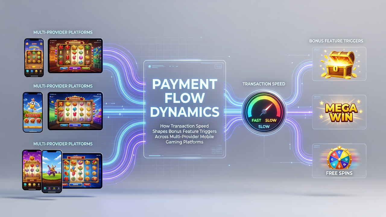 Diagram van betalingsstromen en bonus triggers in mobiele gaming platforms