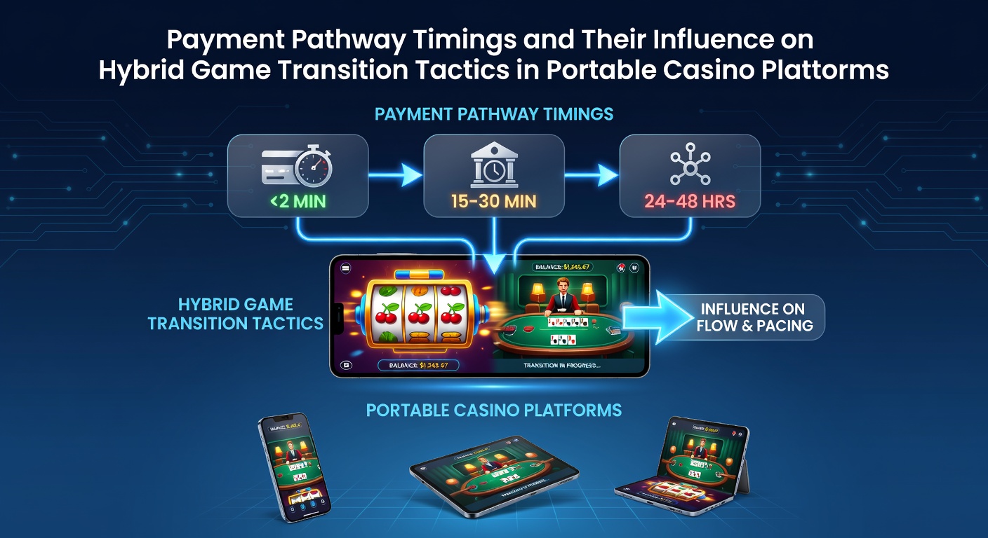 Illustratie van betalingspaden die realtime overschrijvingen tonen tussen slots en live dealer spellen op een mobiel scherm